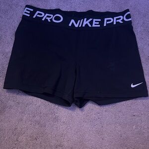 Nike Black Athletic Shorts Moisture-Wicking Compression